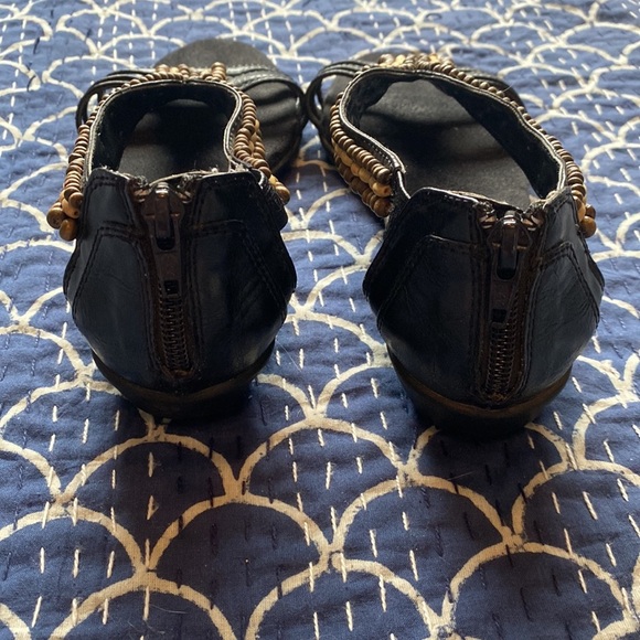 3 For $25! Black Comfy Beaded Sandals - Picture 3 of 5